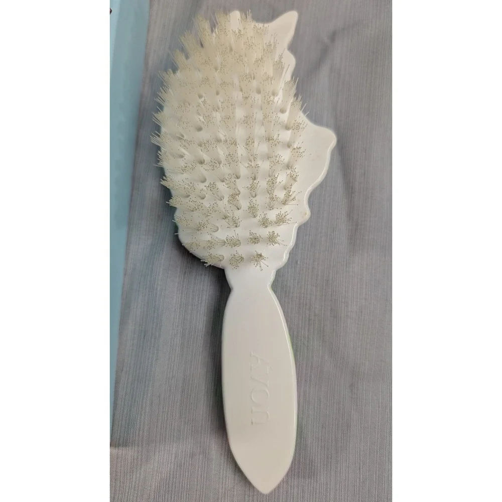 Avon Sweet Pickles Zany Zebra Hair Brush 1978 Vintage Kids White Pink Green